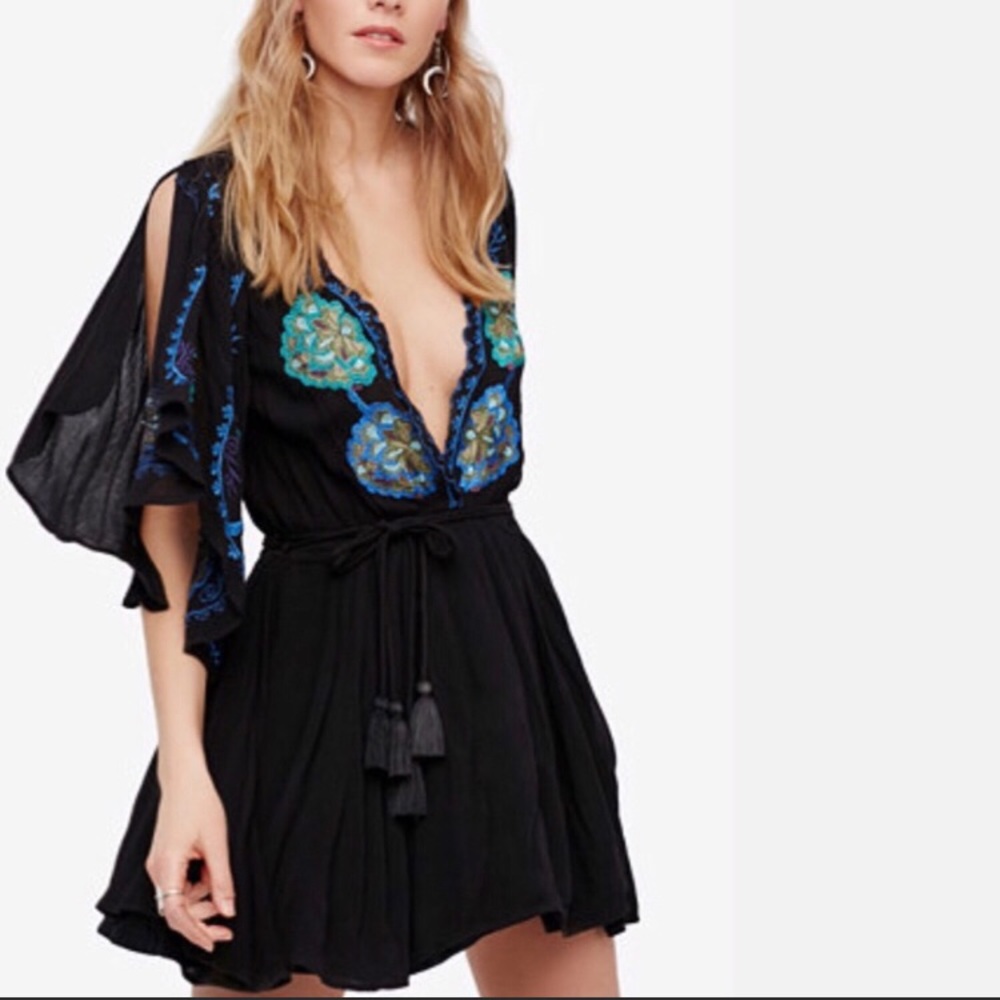 Free People Embroidered Top NWT
